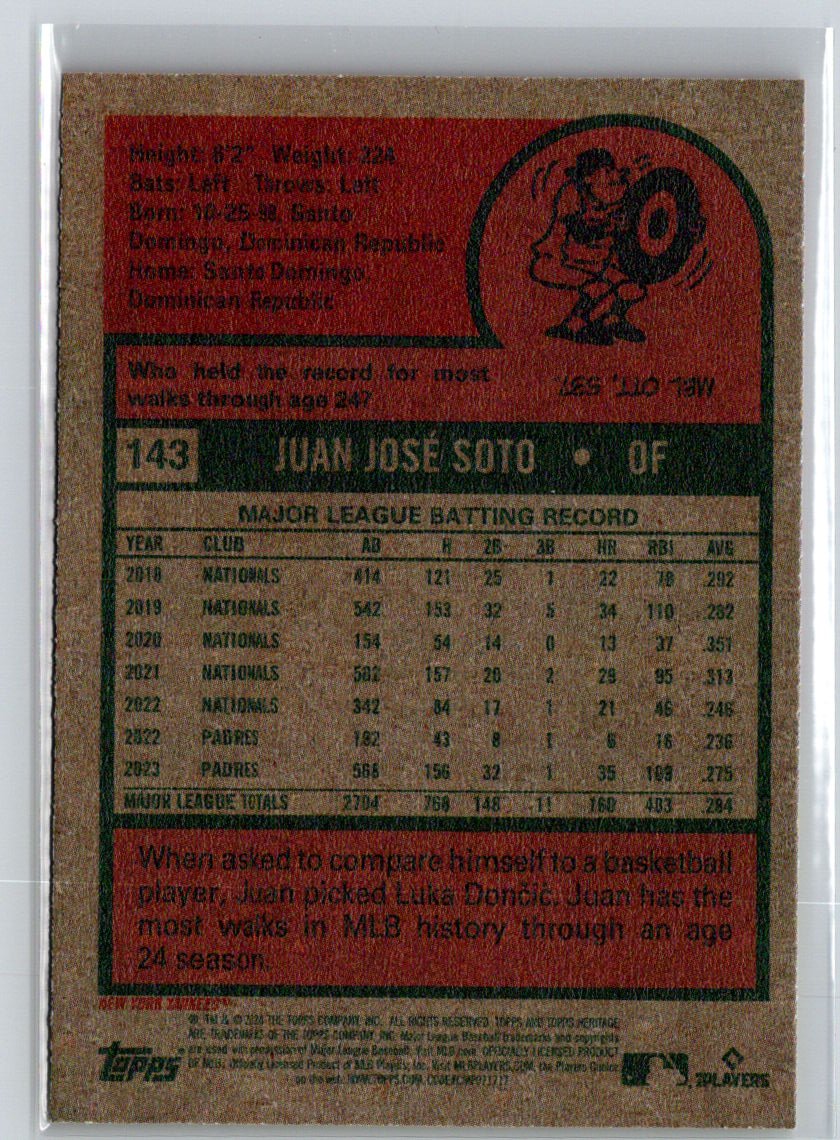 2024 Topps Heritage #143 Juan Soto J40