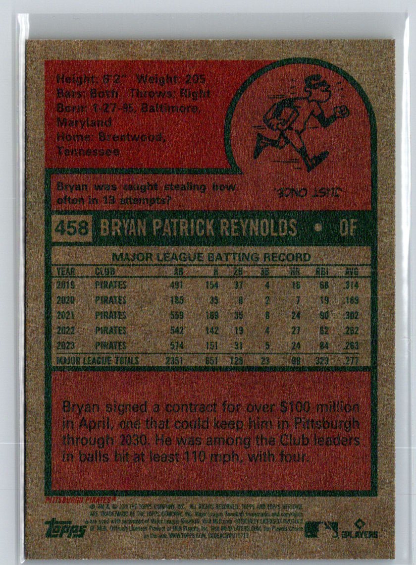 2024 Topps Heritage #458 Bryan Reynolds J40