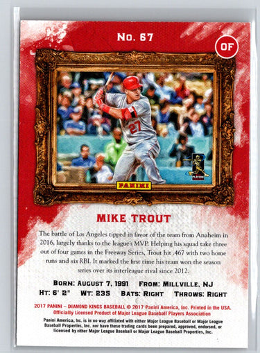 2017 Panini Diamond Kings #67 Mike Trout J41