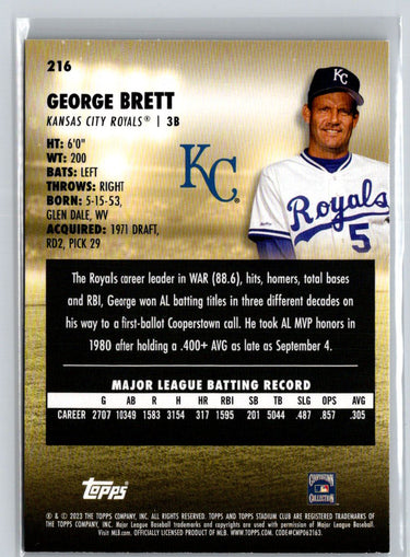 2023 Stadium Club #216 George Brett J42