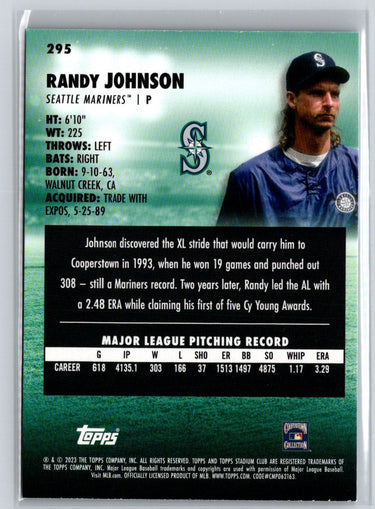 2023 Stadium Club #295 Randy Johnson J42
