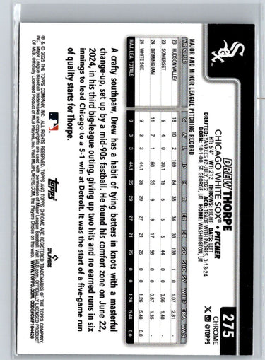 2025 Topps Chrome #275 Drew Thorpe J47