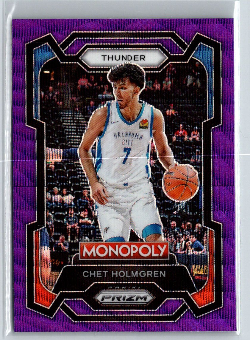 2023-24 Panini Prizm Monopoly #62 Chet Holmgren Purple J47