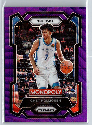2023-24 Panini Prizm Monopoly #62 Chet Holmgren Purple J47
