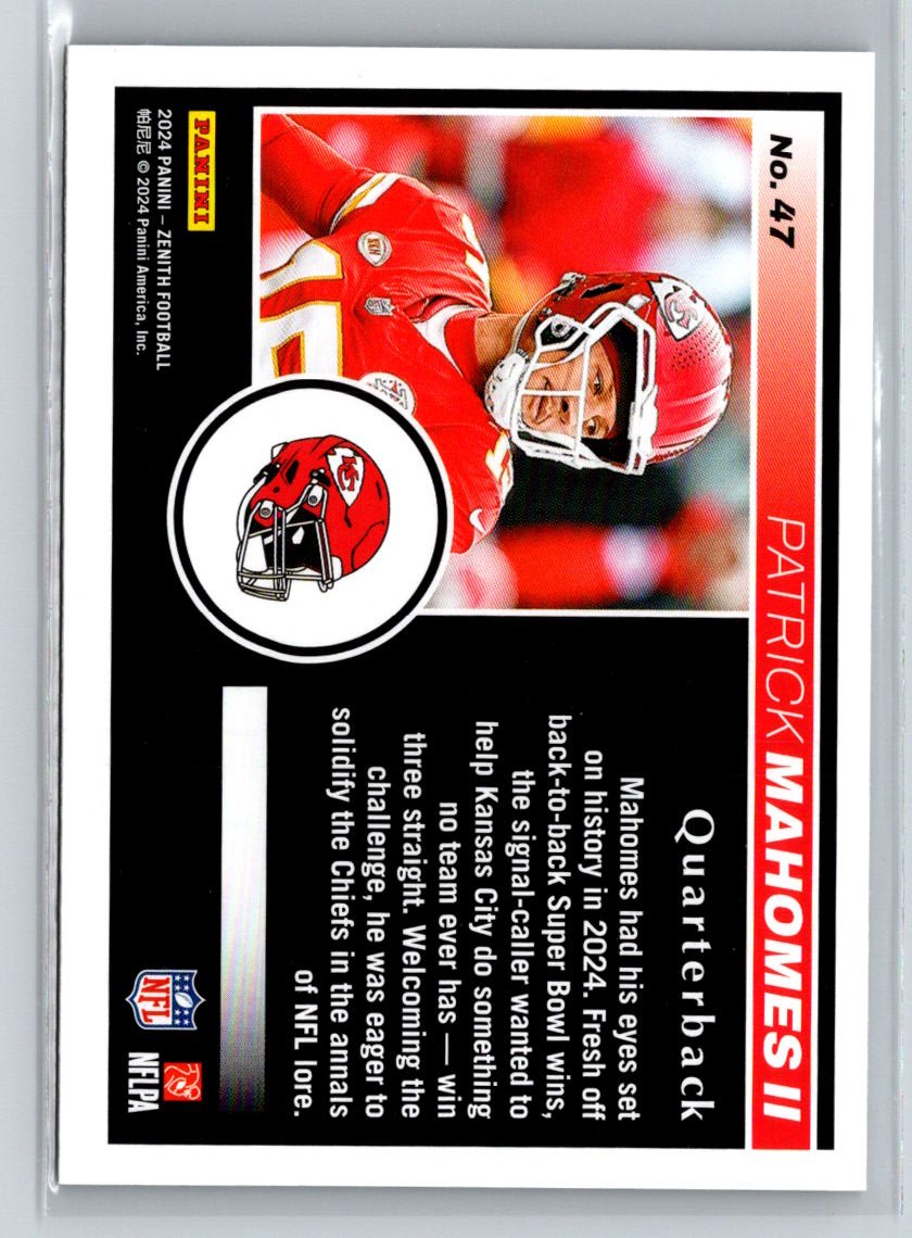 2024 Panini Zenith #47 Patrick Mahomes II J47