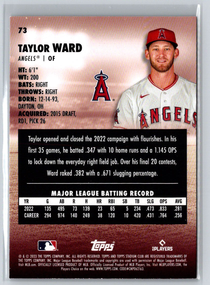 2023 Stadium Club #73 Taylor Ward J43