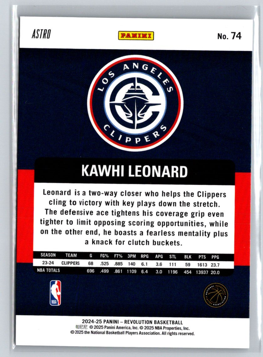 2024-25 Panini Revolution #74 Kawhi Leonard Astro J43