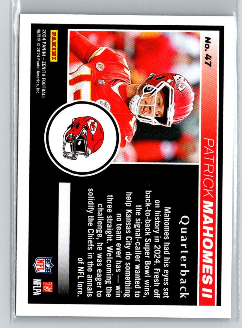 2024 Panini Zenith #47 Patrick Mahomes II J43