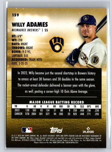 2023 Stadium Club #159 Willy Adames J44