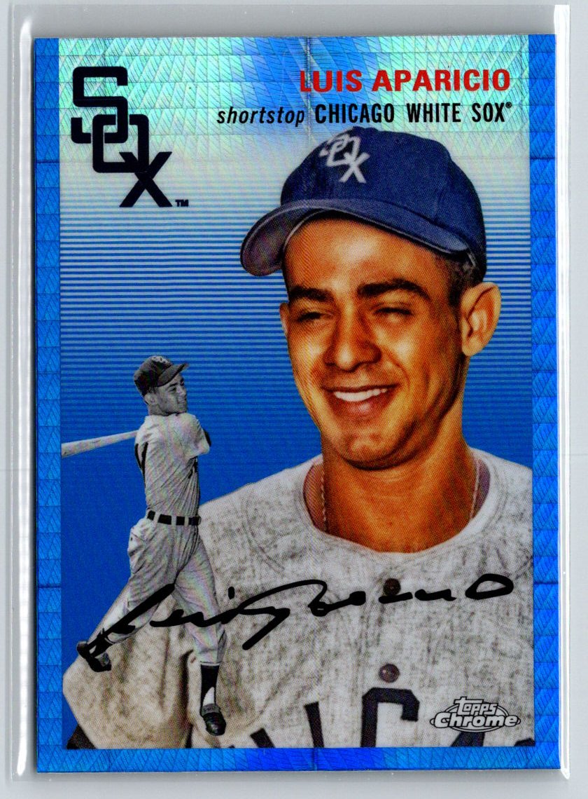 2023 Topps Chrome Platinum #468 Luis Aparicio Blue Prism Refractor J45