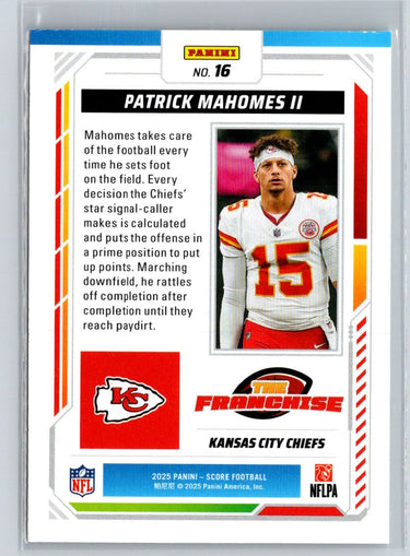 2025 Score #16 Patrick Mahomes II The Franchise J45