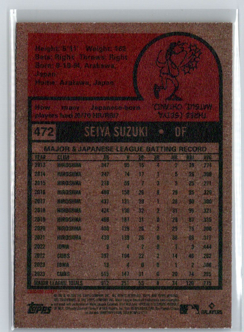 2024 Topps Heritage #472 Seiya Suzuki J46