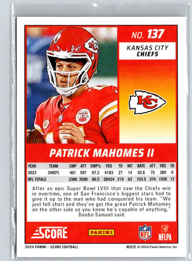 2024 Score #137 Patrick Mahomes II J46