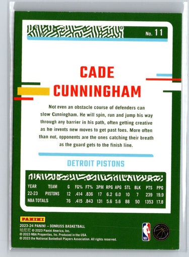 2023-24 Donruss #11 Cade Cunningham J48