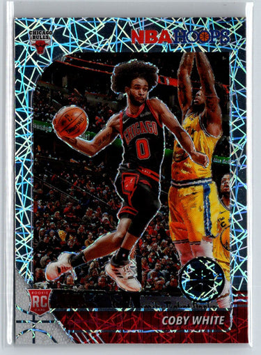 2019-20 Hoops Premium Stock #204 Coby White Prizms Silver Laser J48