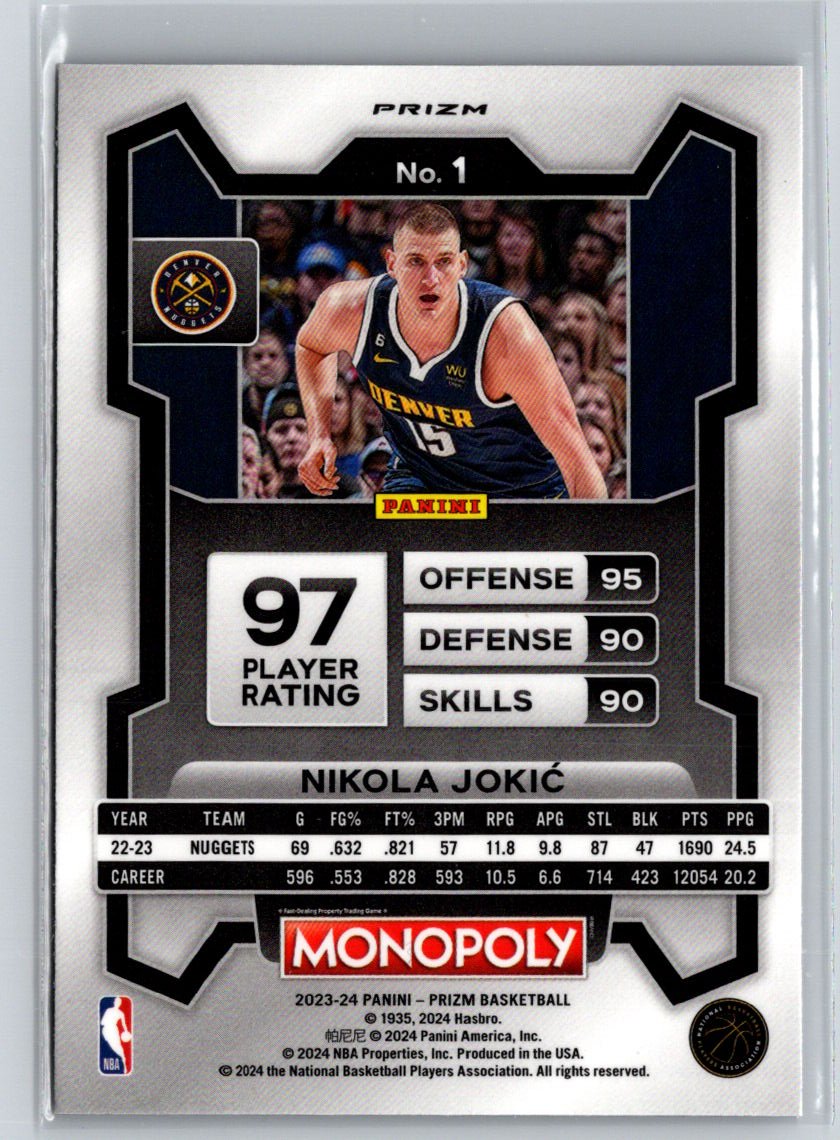 2023-24 Panini Prizm Monopoly #1 Nikola Jokic Purple J48