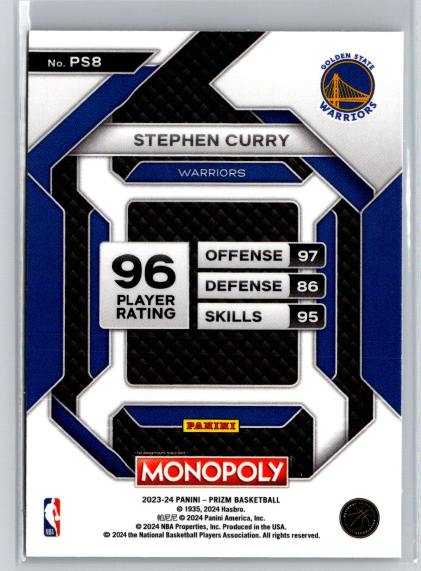 2023-24 Panini Prizm Monopoly #PS8 Stephen Curry All-Star J48