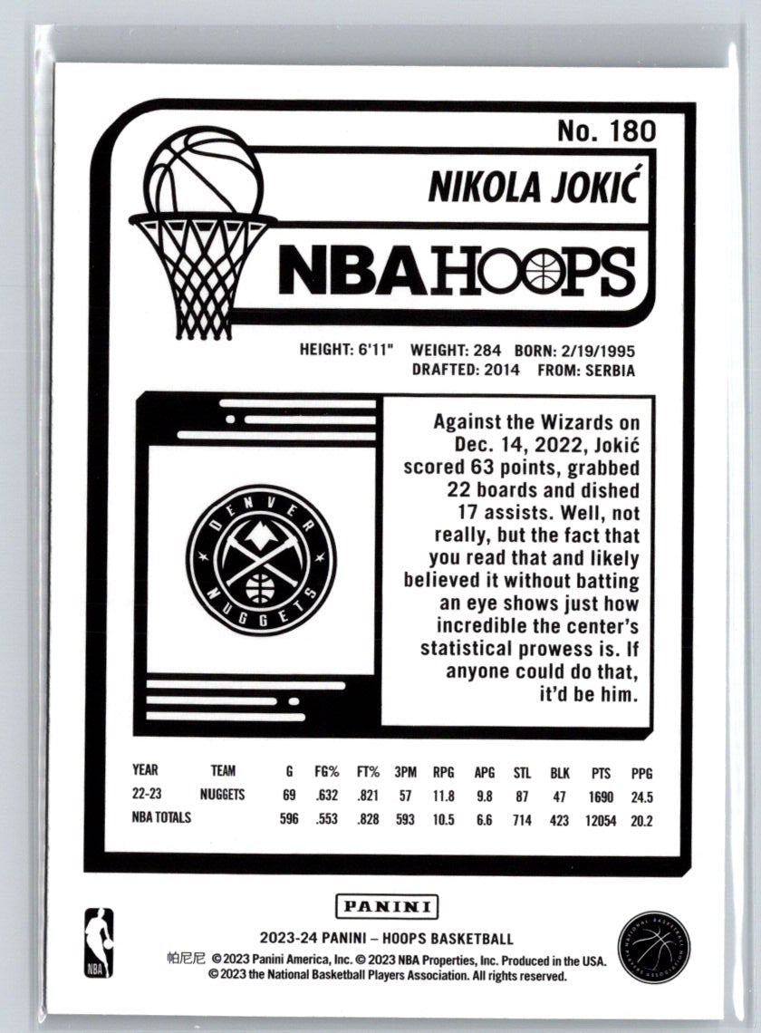 2023-24 Hoops Winter #180 Nikola Jokic J49