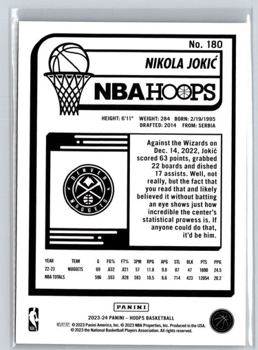2023-24 Hoops Winter #180 Nikola Jokic J49