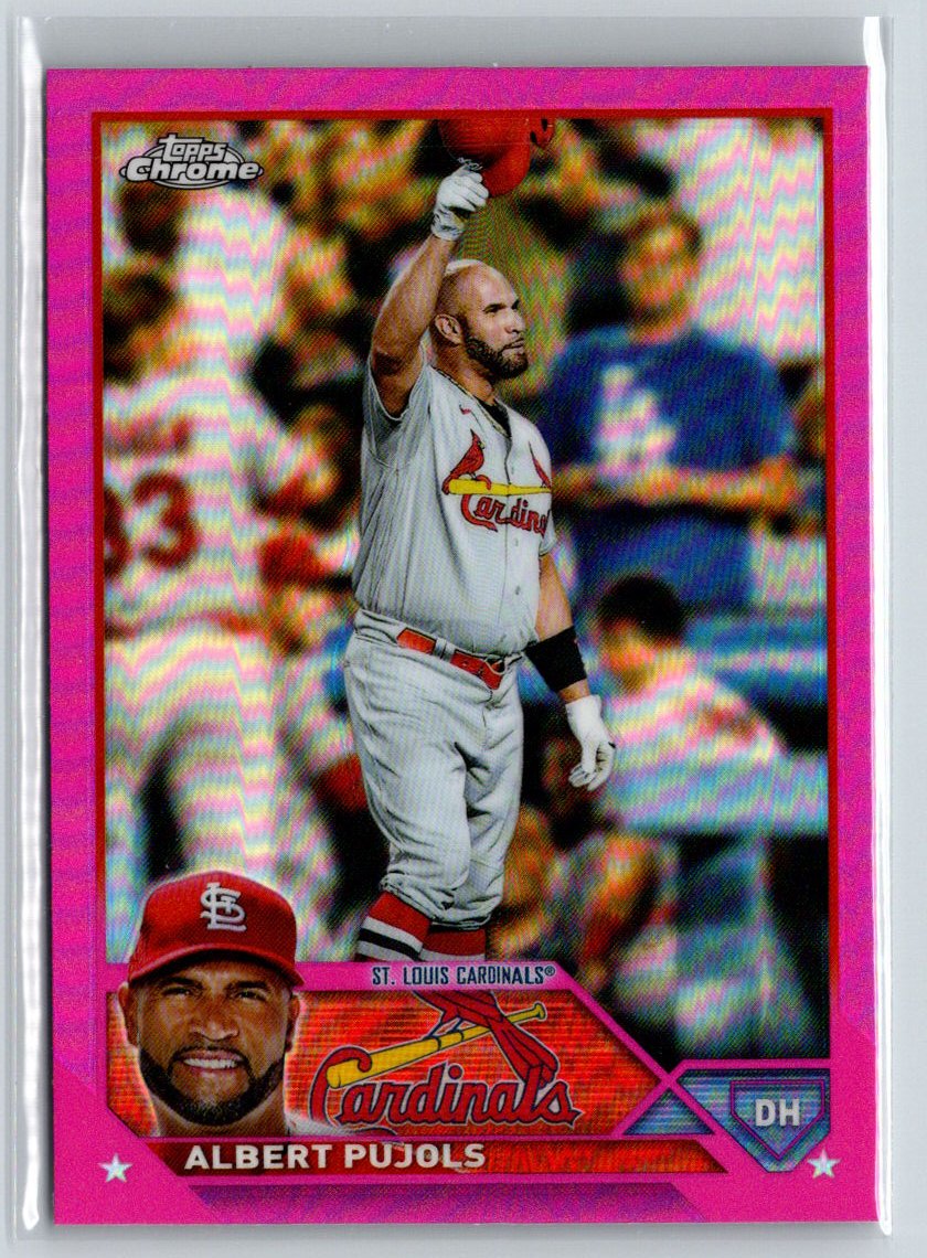 2023 Topps Chrome #143 Albert Pujols Pink Refractors J49