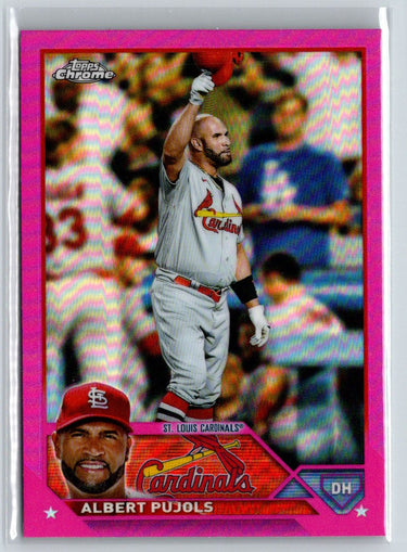 2023 Topps Chrome #143 Albert Pujols Pink Refractors J49