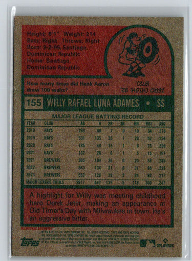 2024 Topps Heritage #155 Willy Adames J49