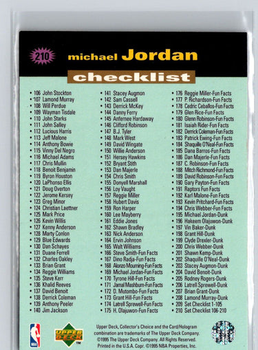 1995-96 Collector's Choice #210 Michael Jordan Player's Club J50