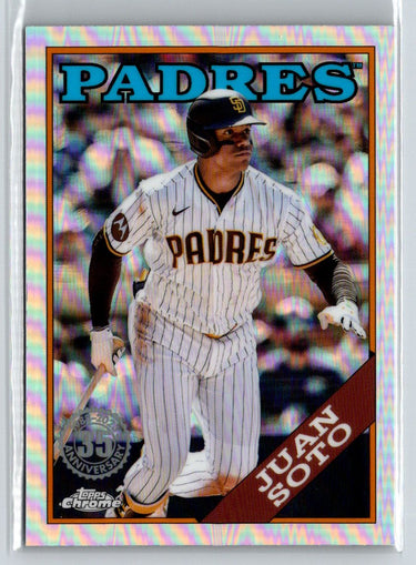 2023 Topps Chrome Update #88CU-3 Juan Soto 1988 Refractor 35th Anniversary J50