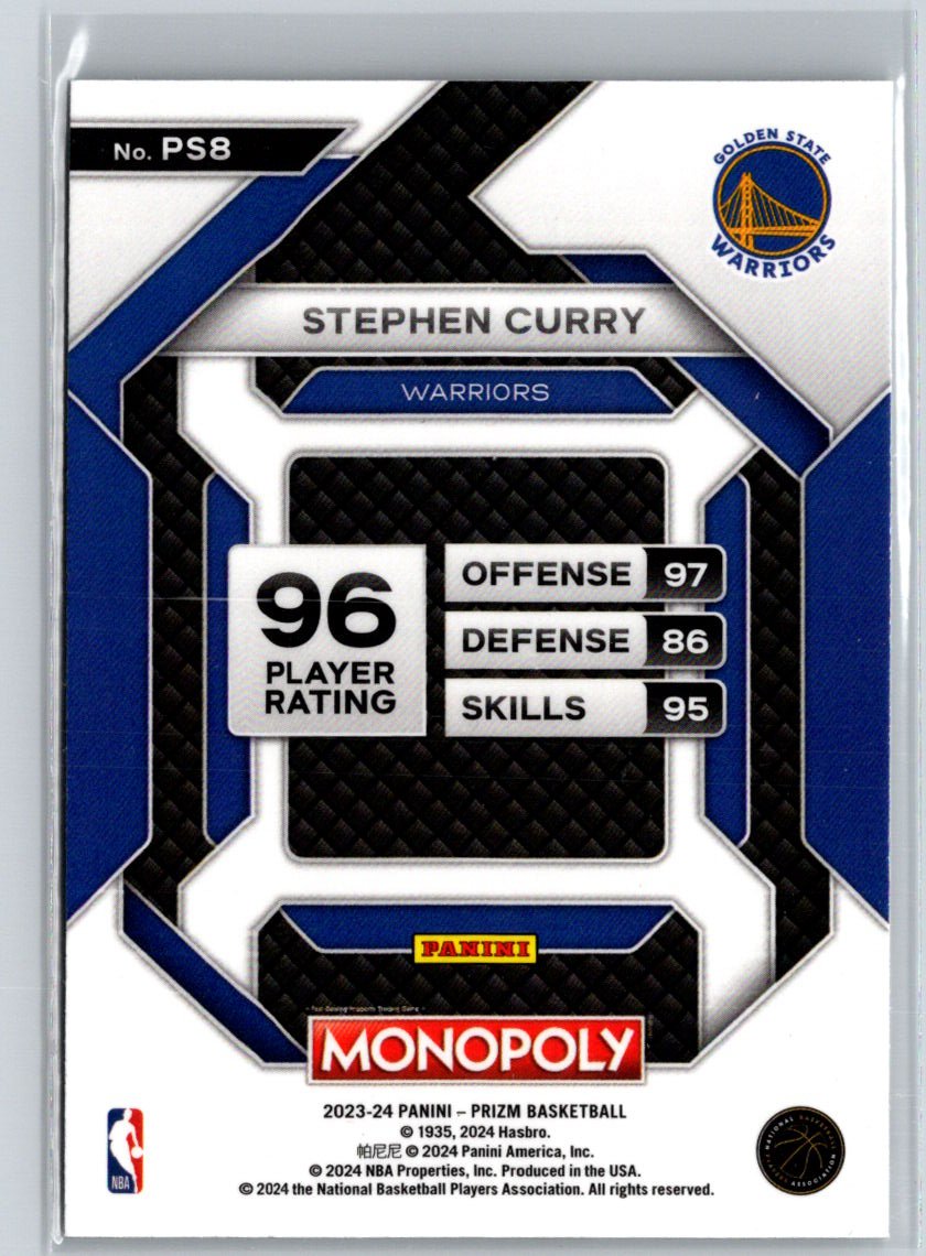 2023-24 Panini Prizm Monopoly #PS8 Stephen Curry All-Star J51