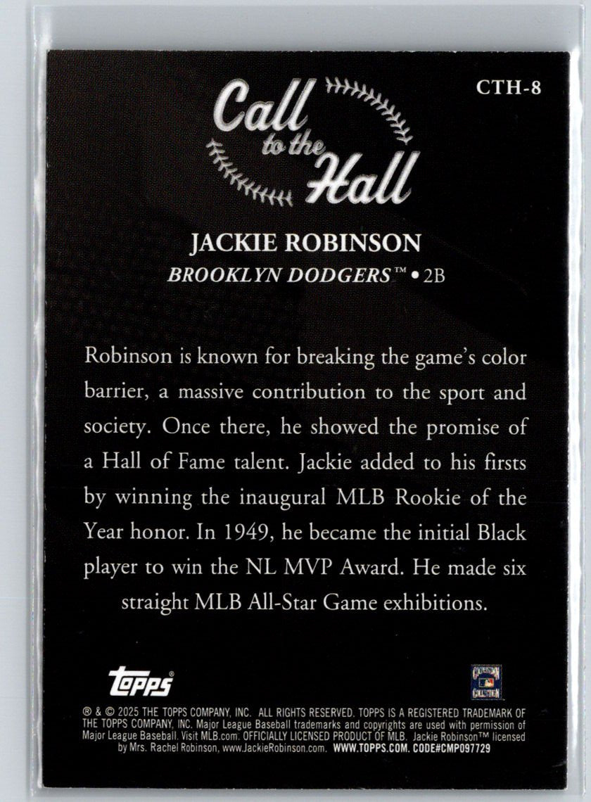 2025 Topps #CTH-8 Jackie Robinson Call to the Hall J52