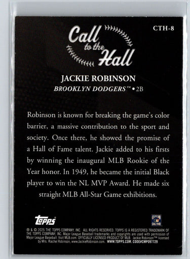 2025 Topps #CTH-8 Jackie Robinson Call to the Hall J52