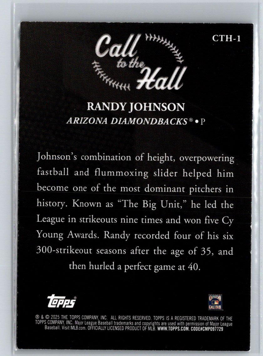 2025 Topps #CTH-1 Randy Johnson Call to the Hall J52