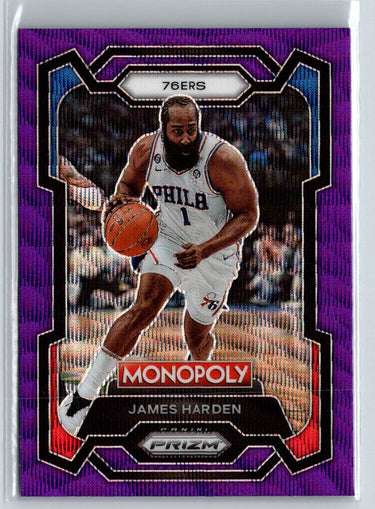 2023-24 Panini Prizm Monopoly #67 James Harden Purple J53