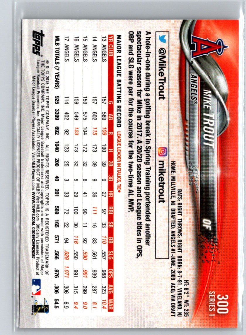 2018 Topps #300 Mike Trout J53