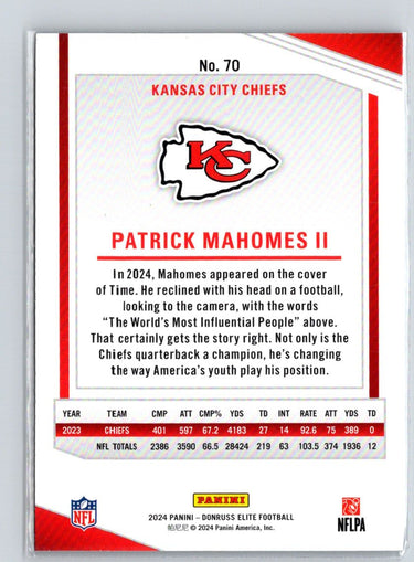 2024 Donruss Elite #70 Patrick Mahomes II J53