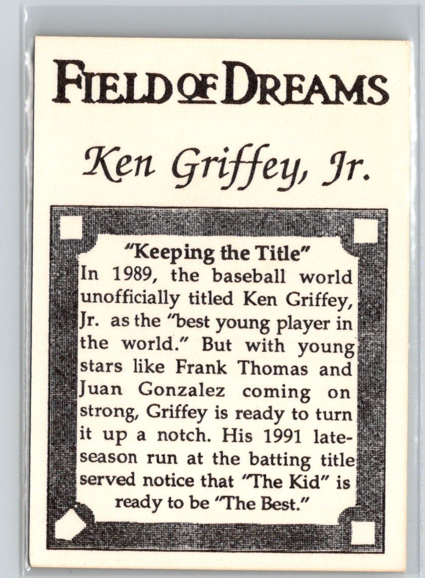 1991 Field of Dreams (unlicensed) #NNO Ken Griffey Jr. J54