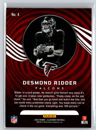 2023 Panini Illusions #4 Desmond Ridder Diamond Trophy Collection J55