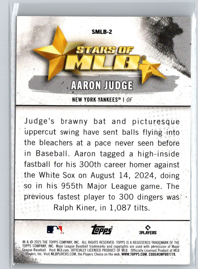 2025 Topps #SMLB-2 Aaron Judge Stars of MLB J56