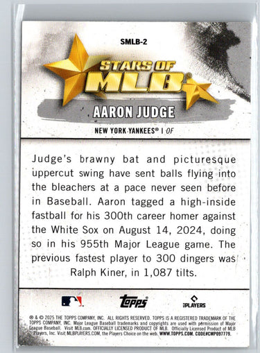 2025 Topps #SMLB-2 Aaron Judge Stars of MLB J56