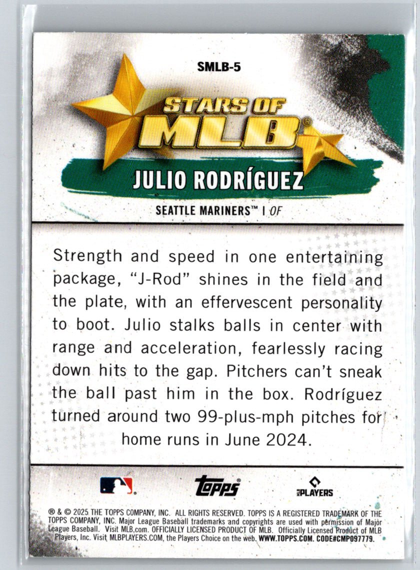 2025 Topps #SMLB-5 Julio Rodriguez Stars of MLB J56