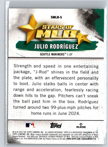 2025 Topps #SMLB-5 Julio Rodriguez Stars of MLB J56