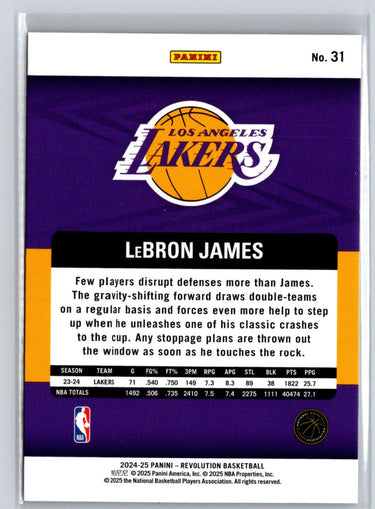 2024-25 Panini Revolution #31 LeBron James J56