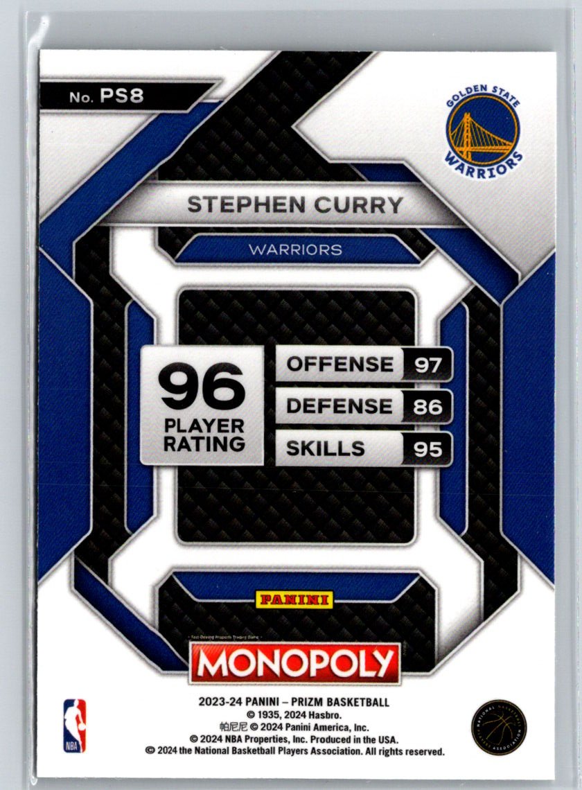 2023-24 Panini Prizm Monopoly #PS8 Stephen Curry All-Star J56