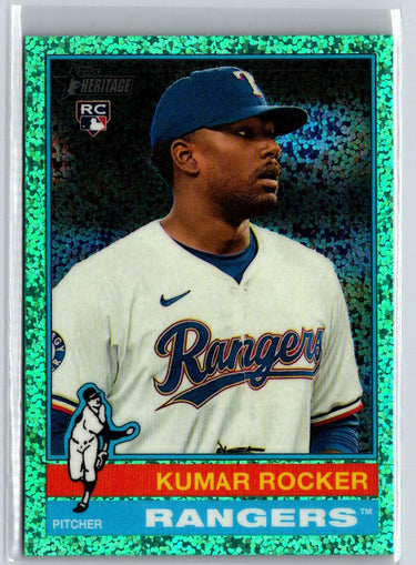2025 Topps Heritage #179 Kumar Rocker Chrome Aqua Sparkle Refractor J57