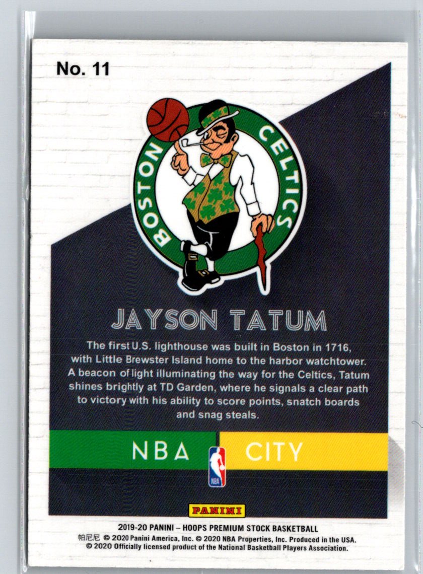 2019-20 Hoops Premium Stock #11 Jayson Tatum NBA City J57
