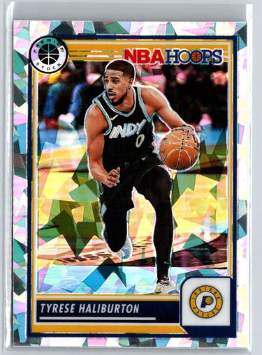 2023-24 Hoops Premium Stock #201 Tyrese Haliburton Ice Prizm J57