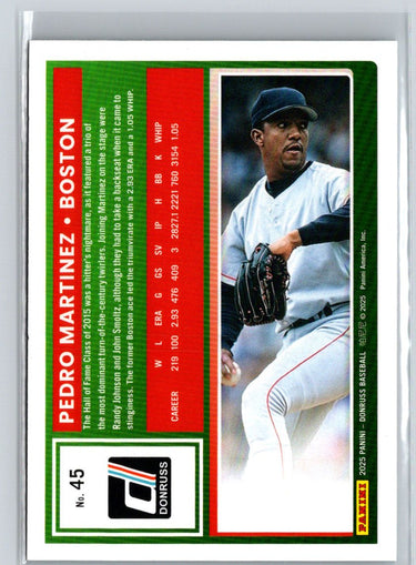 2025 Donruss #45 Pedro Martinez Liberty J58