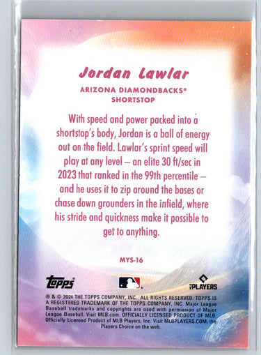 2024 Topps Update #MYS-16 Jordan Lawlar Mystical J58