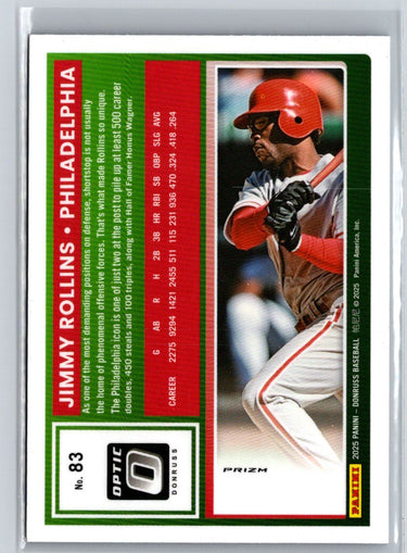 2025 Donruss - Optic Blue Velocity #83 Jimmy Rollins J59