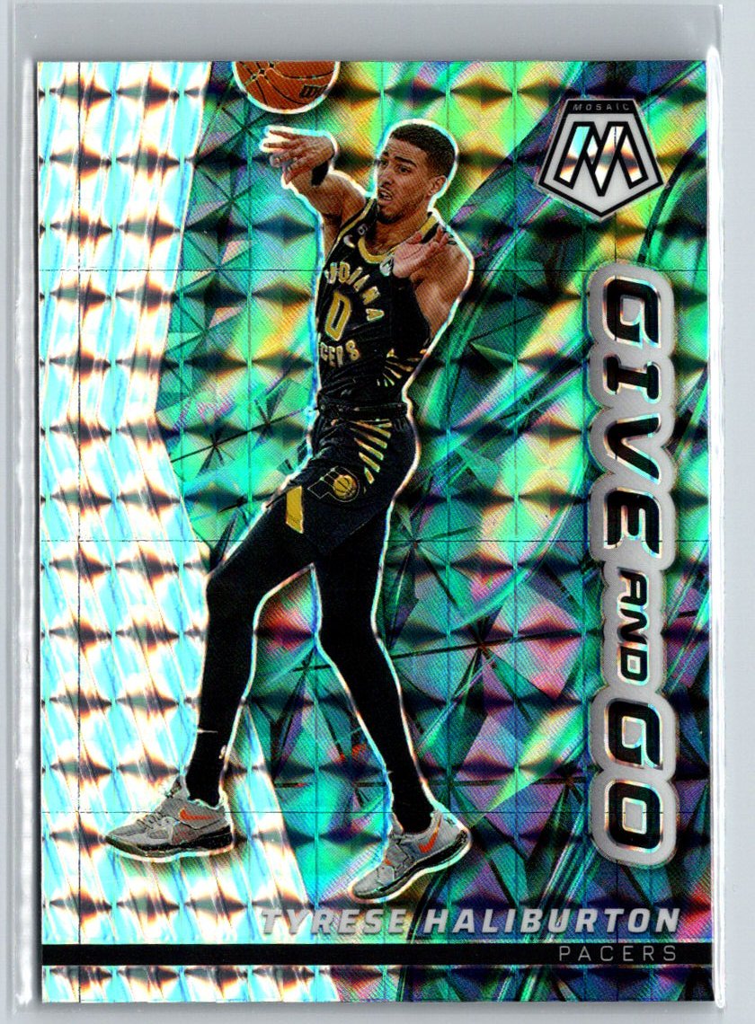 2022-23 Panini Mosaic #13 Tyrese Haliburton Give and Go Mosaic J59